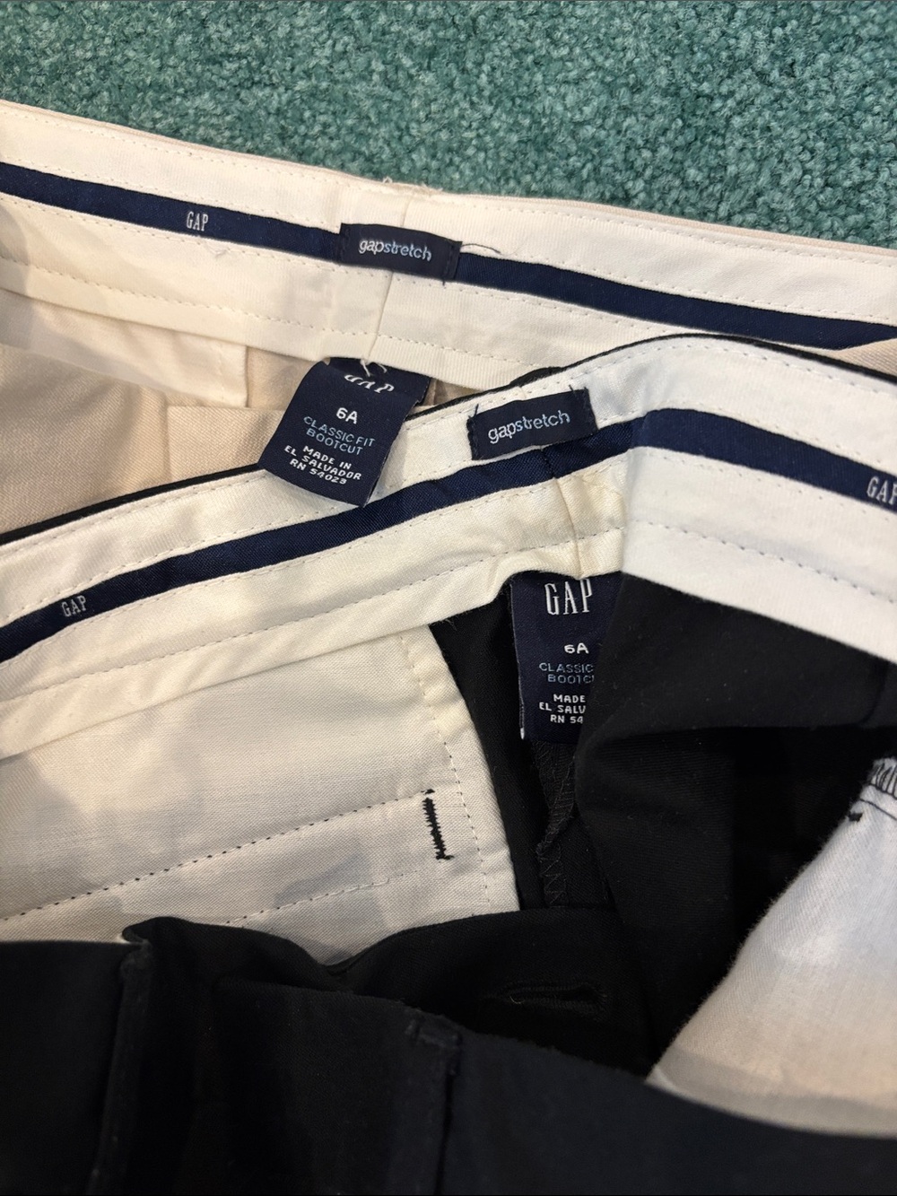 Gap Women Size 6 Classic Fit Bootcut Trousers Bundle Black & Cream EUC - Picture 2 of 3